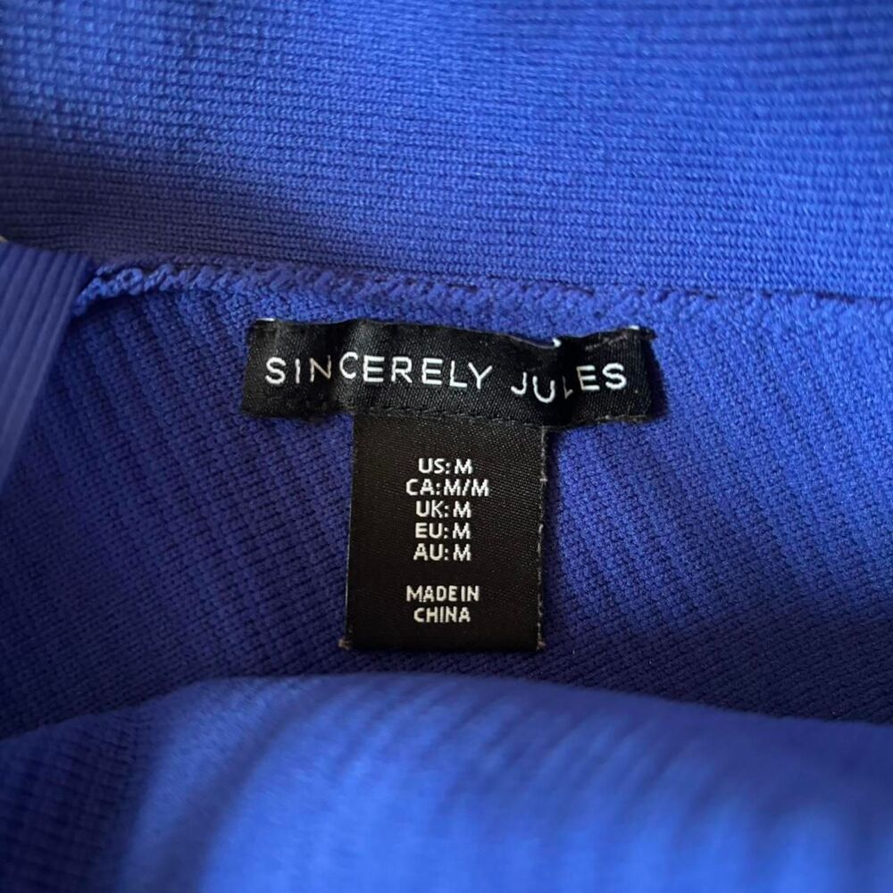 Sincerely-jules-for-bandier Women's Blue Crop-top Size Medium - Picture 2 of 3